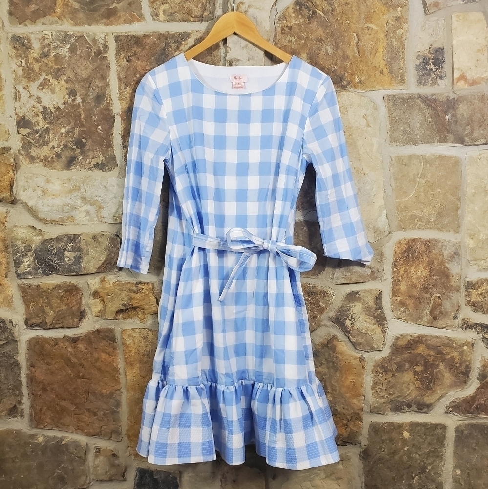 PERSIFOR S SMALL Poppy Checked Gingham Plaid Dress - Picture 3 of 11